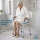thumbnail image 3 of Seven Mine Silla para Baño Adulto Mayor 4 en 1 Antideslizante | Banco Ducha con Respaldo y Brazos Desmontables, Almohadilla Confortable, Altura Ajustable 43–56 cm, Aluminio Ligero Soporta 130 kg, 3 of 10