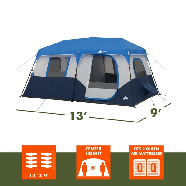 Free Shipping! Ozark Trail 13' x 9' 8-Person Cabin Tent with LED