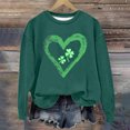thumbnail image 4 of Lorytime Cute Sweatshirts for Teen Girls Trendy St. Patricks Day Long Sleeve Crewneck Tops Heart Pullover Outerfits, 4 of 5