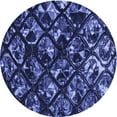 thumbnail image 1 of Ahgly Company Machine Washable Indoor Round Transitional Light Slate Blue Area Rugs, 6' Round, 1 of 7