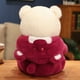 thumbnail image 5 of Oso de peluche de dibujos animados de color rojo rosa de 65 cm, bonitos animales de dibujos animados, muñecos de peluche suaves para regalar, 5 of 5