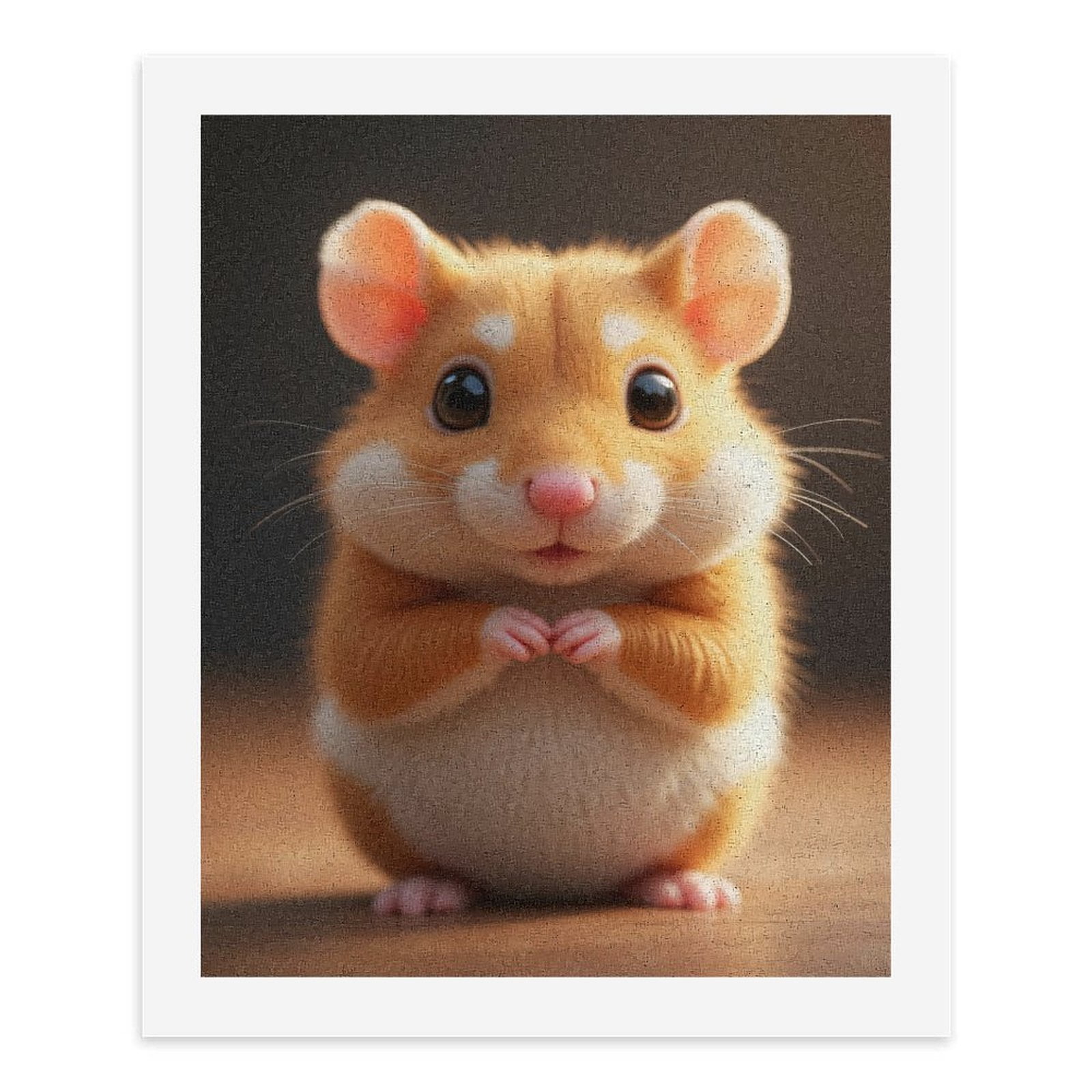 Paint By Numbers Kit for Adults Beginner - DIY Cute Adorable Hamster Portrait Canvas Painting Kits for Adults, Frameless Paint By Number for Adults for Home Wall Decor 16x20 Inch