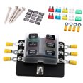 thumbnail image 1 of Bloque de fusibles 6 Way Blade Fuse Box Holder Standard Blade Fuse Blocks con Indicador LED 10Pcs Fu Romacci Bloque de fusibles, 1 of 7