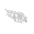 thumbnail image 4 of Paquete de 6 colgantes de plumas de metal de la colección Vintage Vivid Large Feather Charms para Blanco plateado Zulema Colgantes del encanto de plumas grandes, 4 of 8
