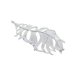 thumbnail image 4 of Paquete de 6 colgantes de plumas grandes y vívidos vintage de la colección de colgantes de plumas de metal para la fabricación de joyas, ajuste a mano Blanco plateado Soledad Colgantes del encanto de plumas grandes, 4 of 10