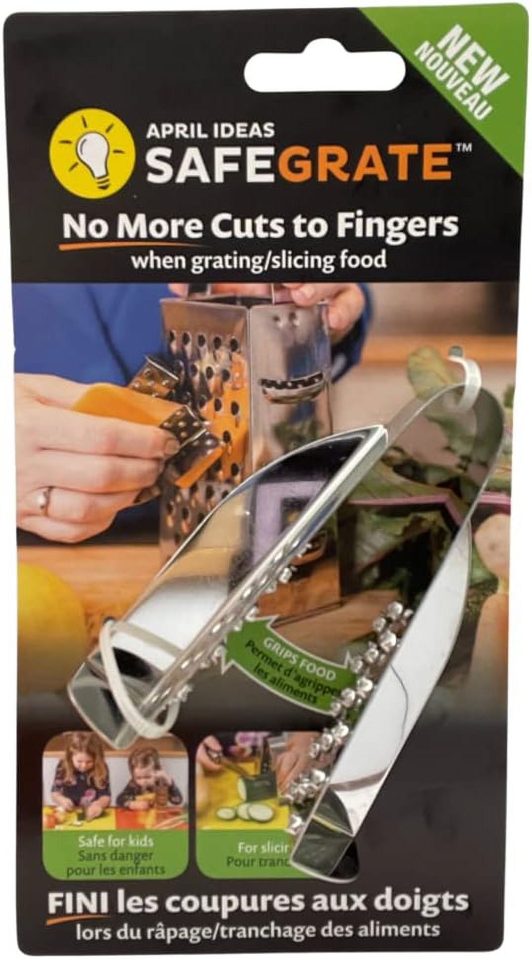 SAFEGRATE Grater Finger Guard for Cutting Vegetables/Grating with Mandoline  Slicer/Vegetable Slicer, Stainless Steel Finger Protector for Cutting
