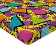 thumbnail image 2 of Ambesonne Vintage Fitted Sheet, Funky Geometric Style, Twin XL Size, Multicolor, 2 of 3