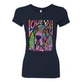 thumbnail image 3 of Colorful Beagle | Dogs Love You | Dean Russo Art Animal Lover Womens Slim Fit Junior Tee, Navy, X-Large, 3 of 6