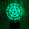 thumbnail image 2 of YSITIAN Creative Pentagram 3D Light Seven Color Creative 3D Pentagram Night Light Lovely 7 Color Change USB Led Kids Lamp（Style 8） YT-14430, 2 of 6