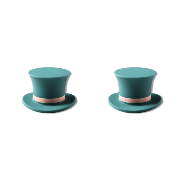 Inteprter Tapón de silicona para botella de vino, sombrero decorativo, corcho de champán, sellador de bebidas a prueba de fugas, accesorio de barra Verde 2piezas Inteprter CBP180900