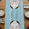 thumbnail image 5 of Table Runners 90 Inches Long Dress Scarves, Easter Bunny Farmhouse Coffee/Dining/Kitchen Table Runner for Living Room, Colorful Eggs Cute Rabbit Blue Country Wooden 13x90 Inch, 5 of 9