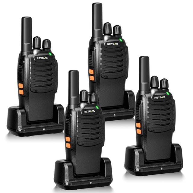 Walkie Talkies Retevis H-777 recargables de 16 canales (paquete de 4)
