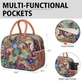 thumbnail image 5 of Elegant Exotic Paisley Lunch Tote – Vintage Floral Pattern, Large Capacity Thermal Bag, 5 of 6