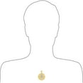 thumbnail image 3 of 14k Yellow Gold White Rhodium, Saint Benedict Medal Pendant Religious Charm 40mm, 3 of 3