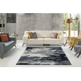 thumbnail image 2 of Ladole Rugs Durable Abstract Toronto Sky Collection Turkish Micro Polyester Area Rug Carpet in Grey-Ivory, 7x10 (6'5" x 9'5" , 200cm x 290cm), 2 of 4