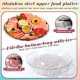 thumbnail image 4 of 3-Piece 11.8-inch Refrigerated Party Tray Set with Dividers, Includes Chilled Party Platters, Cooked Food Platters, Cold Dishes, and Dipping Sauces; Suitable for Fruits, Seafood, and Vegetables, 4 of 7