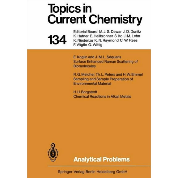 Topics in Current Chemistry Analytical Problems, Book 134, (Paperback)