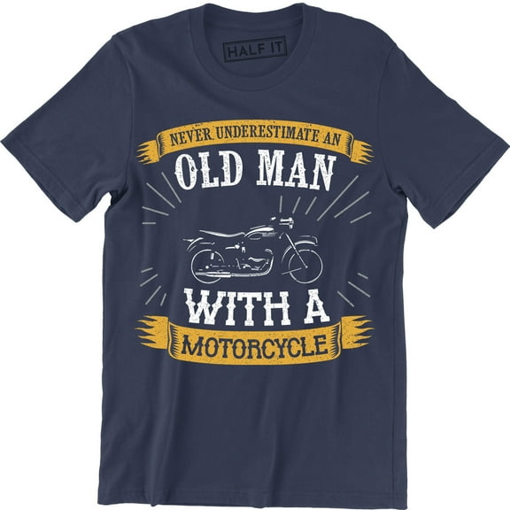 Never Underestimate An Old Man With A Bicycle Mens Funny Cycling Bike T-Shirt