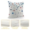 thumbnail image 5 of YINGXI Red Blue White Star Outdoor Decor Throw Pillow Cover for Couch Bed, Decorative Pillowcase 18x18in, 5 of 6