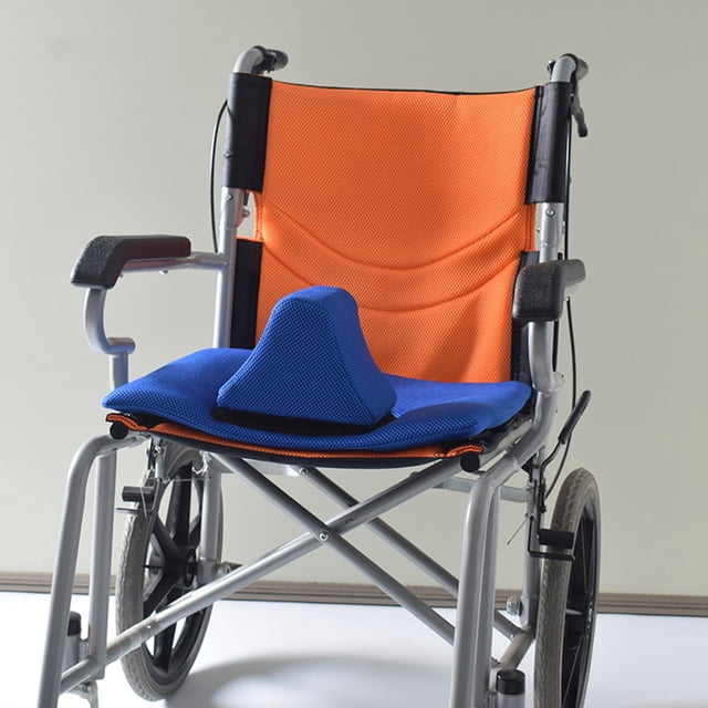 Cojín para silla de ruedas Yinane con pomo extraíble 45x41 cm azul
