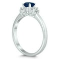 thumbnail image 2 of SZUL Women's 4MM Sapphire and Diamond Cynthia Ring in 10K White Gold, 2 of 4