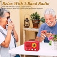 thumbnail image 2 of Radio portátil retro vintage PRUNUS J-160 con Bluetooth, color rojo, 2 of 6