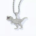 thumbnail image 6 of HOOUN Wholesale Men's Rhinestone Dinosaur Pendant Necklace Jewelry High Quality Gift-Gold, 6 of 8