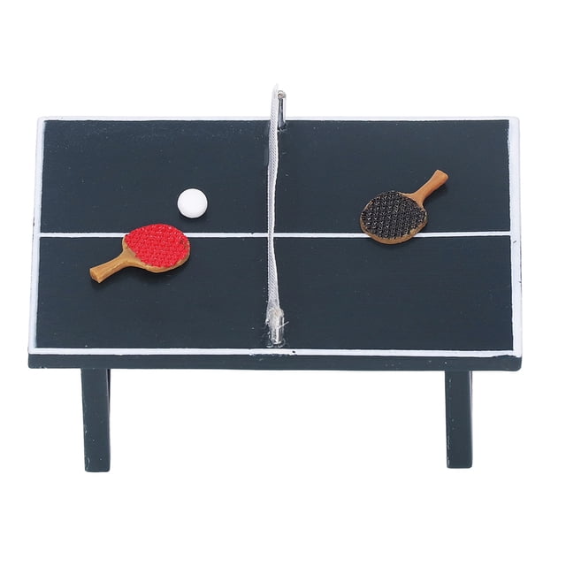 Set de Tenis de Mesa de Casa de Muñecas, Accesorios de Casa de Muñecas Resina Realista Decorata Sólida Exquisita Novedad Para 1:12 Dollhouse