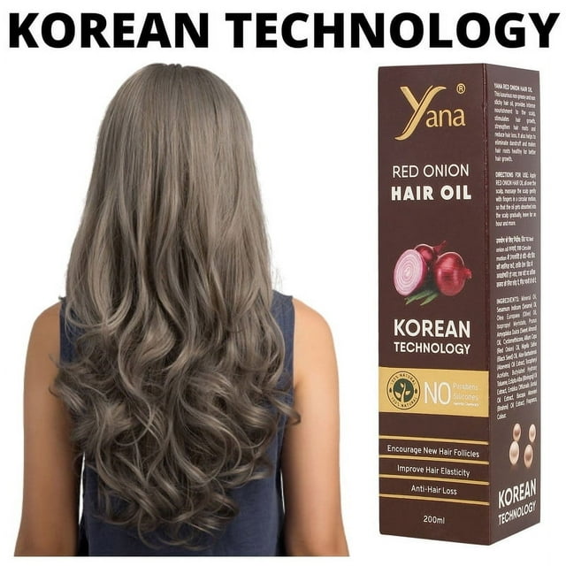 Huile d'Oignon pour Réparer les Cheveux Abîmés / Huile pour Cheveux Noirs / pour Cheveux Secs / Huile pour Croissance des Cheveux Longs / Huile pour Cheveux Longs et Raides