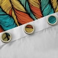 thumbnail image 4 of Homewish Colorful Stripes Curtains Pack of 2 (42x84 Each) for Teens Boys Girls,Geometric Lines Curtains Blackout,Vintage Aesthetic Bedroom Curtains,Breathable Home Decor, 4 of 6