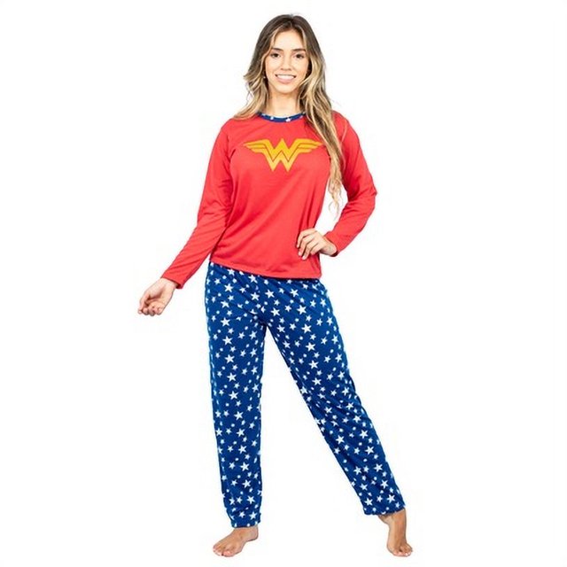 Dibujos de personajes de pijamas de invierno largos estampados para mujer Deng Xun unisex