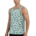 thumbnail image 2 of Haiem Floral Men Workout Tank Top Gym Bodybuilding Sleeveless Muscle T Shirts Athletic Tank Breathable Workout Shirt-3X-Large, 2 of 9