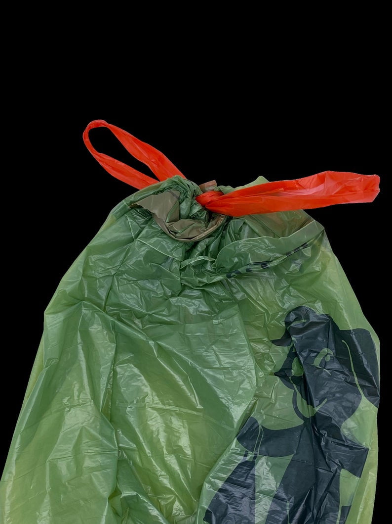 Poop 'N Tie Fabric Waste Bag Dispenser With 2 Rolls Black
