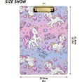 thumbnail image 2 of FMSHPON Rainbow Unicorns Pink Tie Dye Clipboard Hardboard Wood Nursing Clip Board and Pull for Standard A4 Letter 13x9 inches, 2 of 7