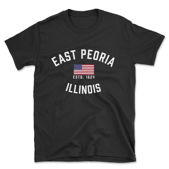 East Peoria Illinois Patriot Men's Cotton T-Shirt