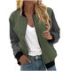 thumbnail image 2 of Chaquetas y abrigos casuales sin capucha de manga larga para mujer Sudadera holgada de manga larga con cremallera Chaqueta informal de béisbol de punto grueso Chaqueta de poliéster para mujer, 2 of 5