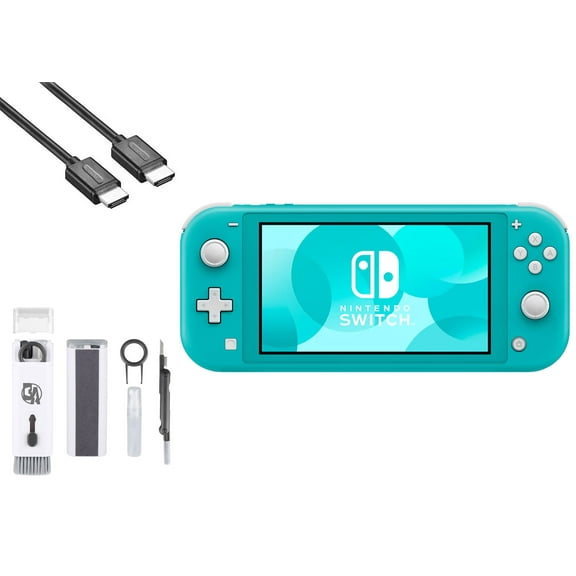 Pre-Owned Nintendo Switch Lite - Turquoise with BOLT AXTION Cleaning Kit   HDMI