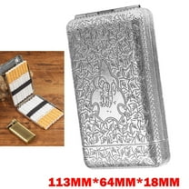 Silver Vintage Portable Metal Flip Top Three Open Cigarette Case For 16pcs HOT