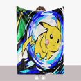 thumbnail image 1 of Manta de Pikachu con estampado de dibujos animados, manta de franela para aire acondicionado, manta suave para la siesta para adultos, niños, niñas y niños, 30 x 40 P-5, 1 of 1