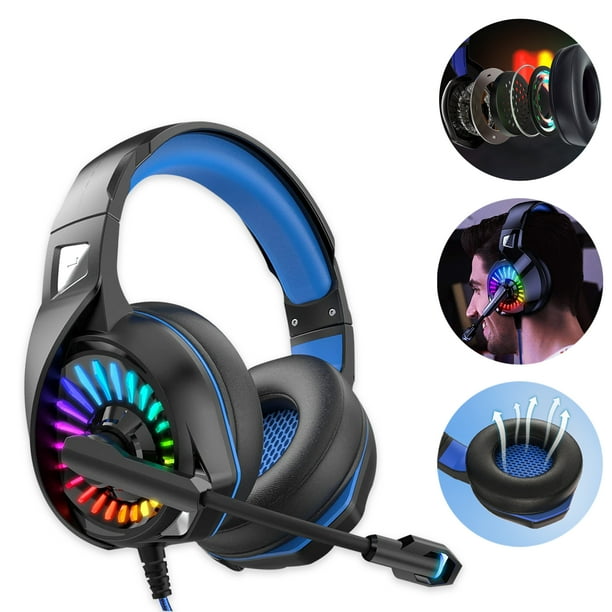 Gaming Headset with Microphone for PS5, PS4, PC, Mac, Noise Cancelling