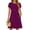 E-Purple, variant on UVN Womens Summer Dresses Short Petal Sleeve Crew Neck Midi Sundress for Women A-Line Flowy Dress with Pocket