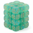 thumbnail image 2 of Chessex Borealis 12mm d6 Light Green/Gold Luminary Dice Block (36 dice) (27975), 2 of 2