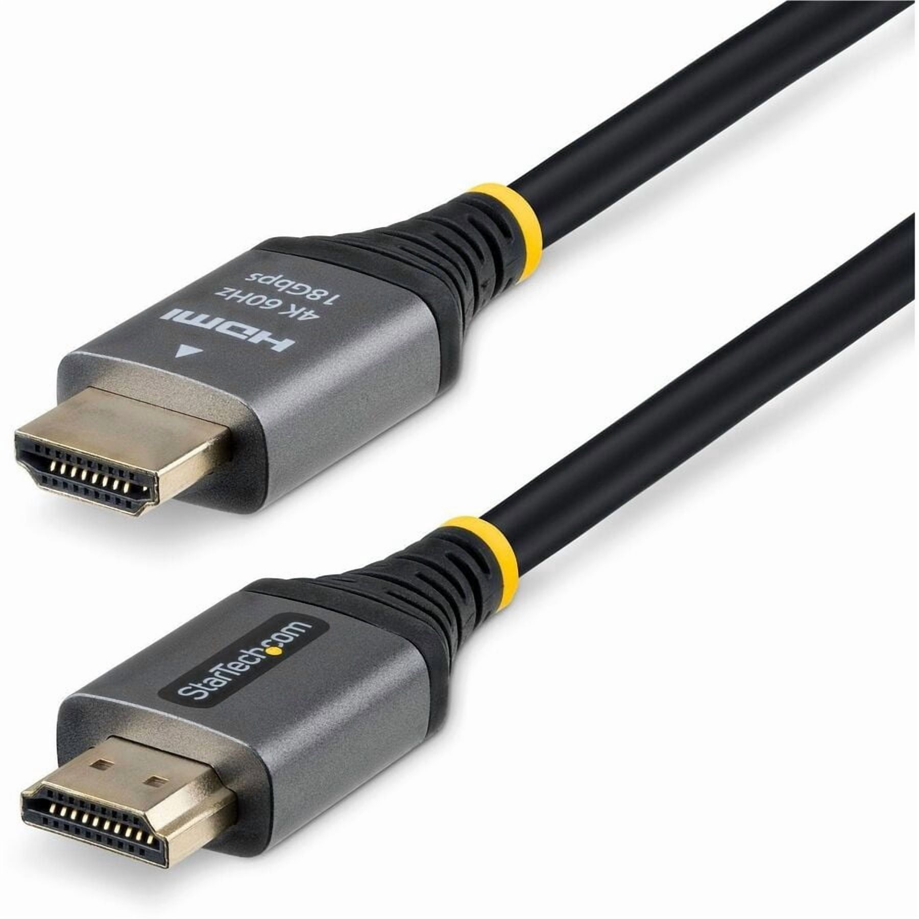 StarTech 6ft [1.8m] Premium Certified High Speed HDMI Cable, 4K 60Hz/1440p 144Hz, High-Flex HDMI 2.0 Cable with HDR10/ARC, 18Gbps (hdmmv6f)
