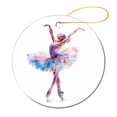 thumbnail image 3 of Christmas Tree Ornament Watercolor Painting Girl Ballet Dancer Funny Christmas Ornaments 2024 Dancing Girl in Pink Dress Cartoon Ornament Christmas Ornaments for Christmas Tree Decorations, 3 of 5