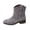 Gray, variant on Slouchy Suede Cowboy Boots for Women Low Chunky Heel Retro Round Toe Ankle Booties Slip On Fashion Short Boots Pull Tabs Mid Calf Fall Winter Gray 4.5(35)