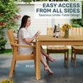 thumbnail image 5 of Wingyz 7 Piece Outdoor Table and Arm Chairs, Patio Dining Table with Umbrella Hole Furniture Set, 5 of 8
