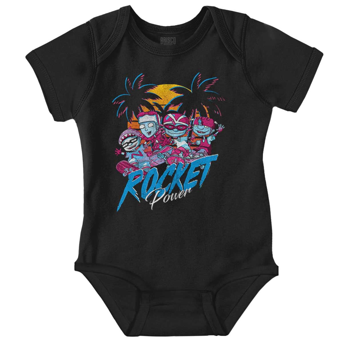 Cool Rocket Power SoCal Skateboarding Gender Neutral Printed Baby Bodysuit Brisco Brands NB