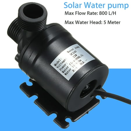 24v Pump - Black DC 24V 800 L/H Hot Water Circulation Pump Solar Water Pump Brushless brushless water pump Motor 5m Lift