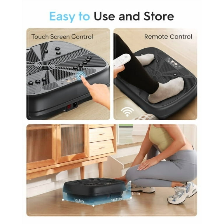 massager appliances vibration plate HopHorse Adjustable Speed Vibration Plate – Quiet Home Exercise Equipment  for Full Body Fitness, Multifunctional Walking Pad main image 0