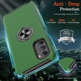 thumbnail image 5 of for Moto G Stylus 5G 2022 Case with HD Screen Protector, [Military Grade] Shockproof Protection Case with 360° Magnetic Built-in Ring Holder Kickstand Case for Moto G Stylus 5G 2022, Green, 5 of 15